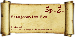 Sztojanovics Éva névjegykártya